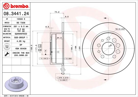 AP 10022 E - Disque de frein cwaw.fr