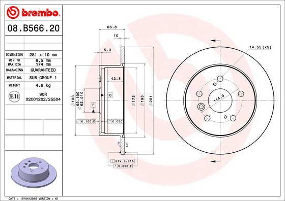 AP 10076 V - Disque de frein cwaw.fr