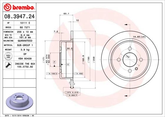 AP 10111 E - Disque de frein cwaw.fr