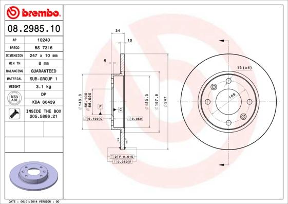 AP 10240 - Disque de frein cwaw.fr