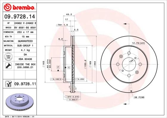 AP 24962 E - Disque de frein cwaw.fr