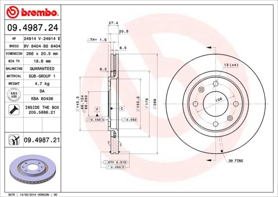 AP 24914 E - Disque de frein cwaw.fr