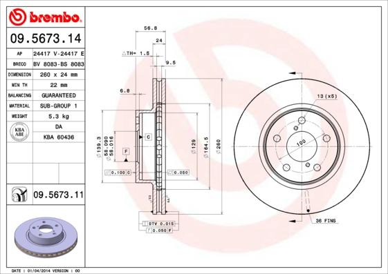 AP 24417 E - Disque de frein cwaw.fr