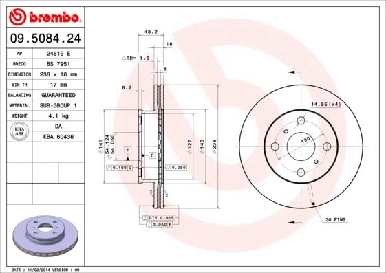 AP 24519 E - Disque de frein cwaw.fr