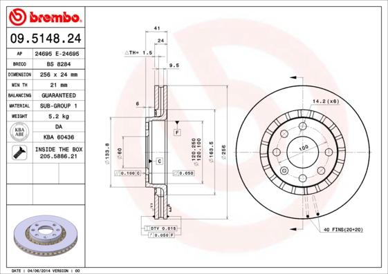 AP 24695 E - Disque de frein cwaw.fr