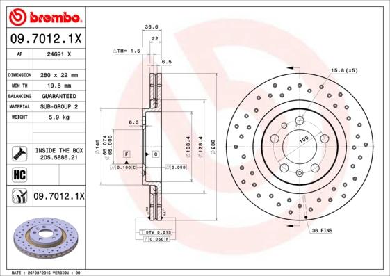 AP 24691 X - Disque de frein cwaw.fr