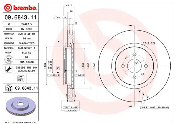 AP 24697 V - Disque de frein cwaw.fr