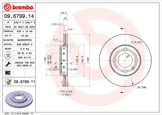 AP 24617 E - Disque de frein cwaw.fr