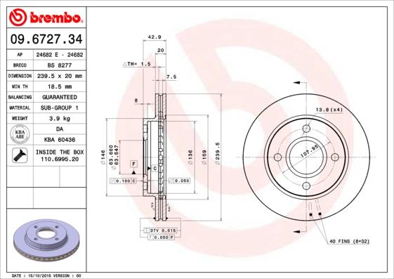 AP 24682 E - Disque de frein cwaw.fr