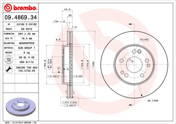 AP 24182 E - Disque de frein cwaw.fr