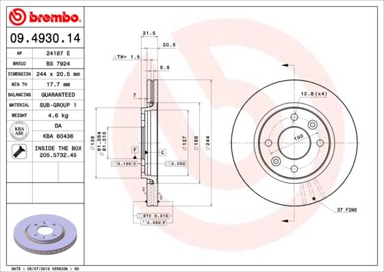 AP 24187 E - Disque de frein cwaw.fr