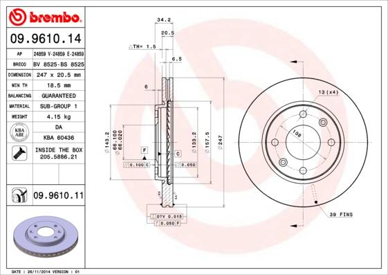 AP 24859 E - Disque de frein cwaw.fr