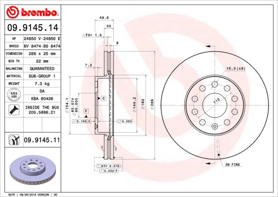 AP 24850 E - Disque de frein cwaw.fr