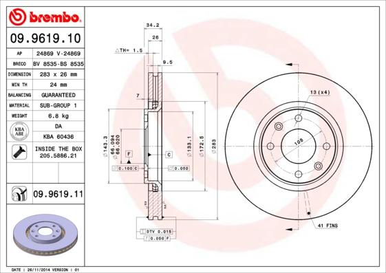 AP 24869 - Disque de frein cwaw.fr