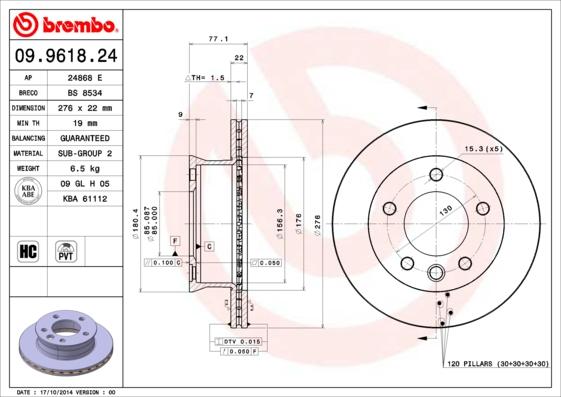 AP 24868 E - Disque de frein cwaw.fr