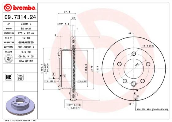 AP 24804 E - Disque de frein cwaw.fr