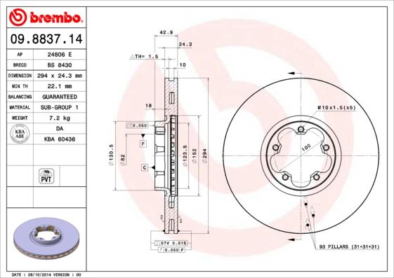 AP 24806 E - Disque de frein cwaw.fr