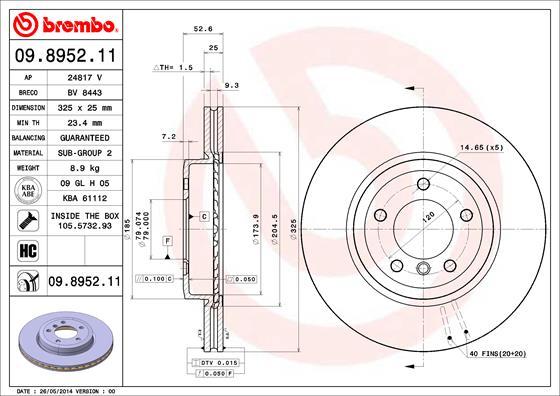 AP 24817 V - Disque de frein cwaw.fr