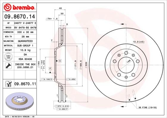 AP 24877 E - Disque de frein cwaw.fr