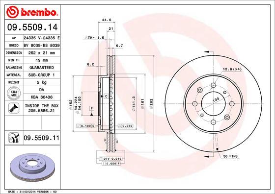 AP 24335 E - Disque de frein cwaw.fr