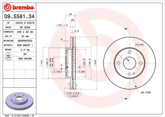 AP 24370 E - Disque de frein cwaw.fr