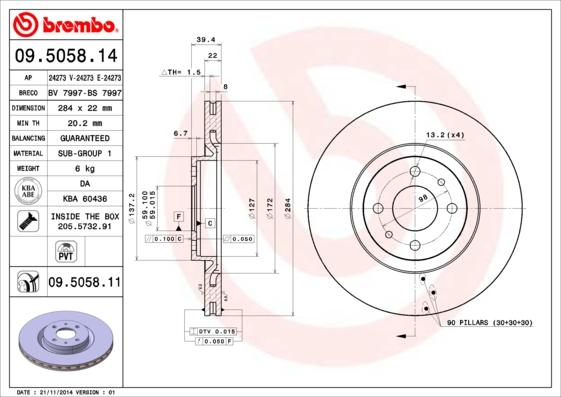 AP 24273 E - Disque de frein cwaw.fr