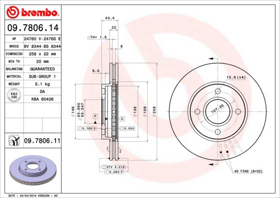 AP 24760 E - Disque de frein cwaw.fr