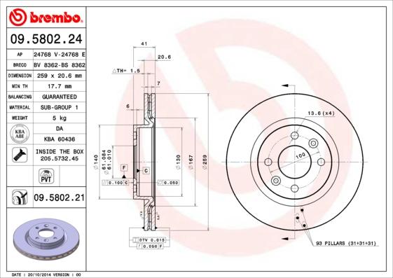 AP 24768 E - Disque de frein cwaw.fr