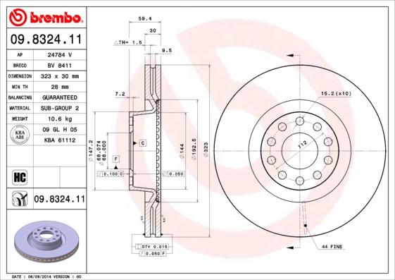 AP 24784 V - Disque de frein cwaw.fr