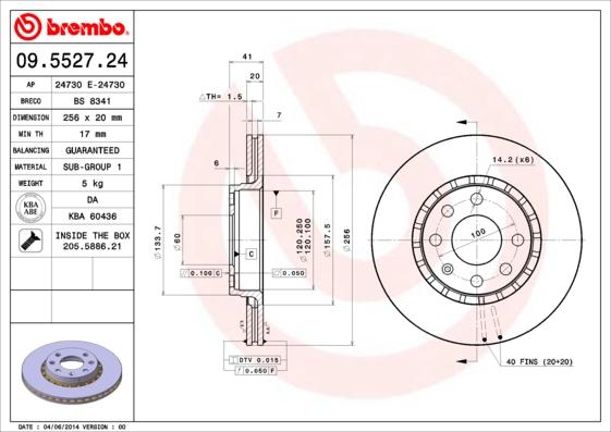 AP 24730 E - Disque de frein cwaw.fr