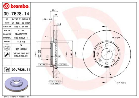 AP 24738 E - Disque de frein cwaw.fr