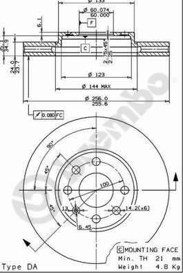 AP 24738 V - Disque de frein cwaw.fr