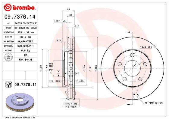 AP 24733 E - Disque de frein cwaw.fr