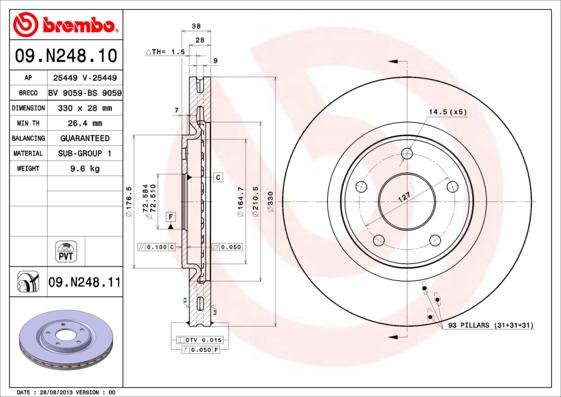 AP 25449 V - Disque de frein cwaw.fr