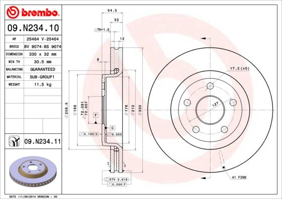 AP 25464 V - Disque de frein cwaw.fr