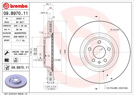 AP 25461 V - Disque de frein cwaw.fr