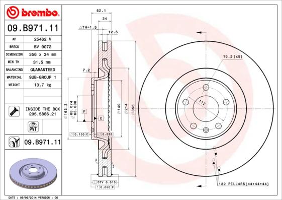 AP 25462 V - Disque de frein cwaw.fr