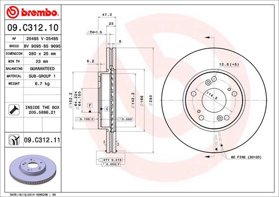 AP 25485 V - Disque de frein cwaw.fr