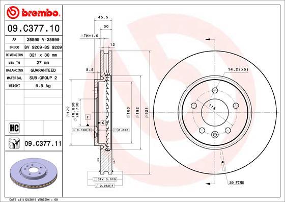 AP 25599 V - Disque de frein cwaw.fr