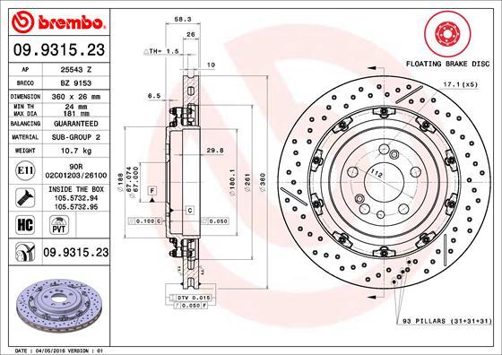 AP 25543 Z - Disque de frein cwaw.fr