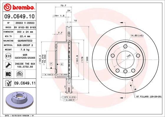 AP 25553 V - Disque de frein cwaw.fr