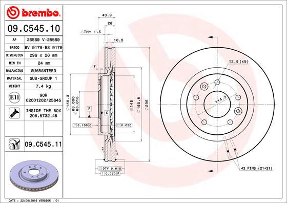 AP 25569 V - Disque de frein cwaw.fr