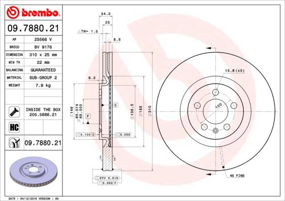 AP 25566 V - Disque de frein cwaw.fr