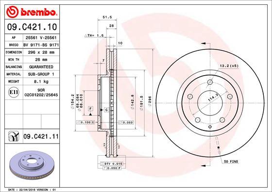 AP 25561 V - Disque de frein cwaw.fr