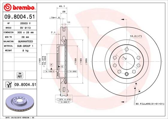 AP 25503 V - Disque de frein cwaw.fr