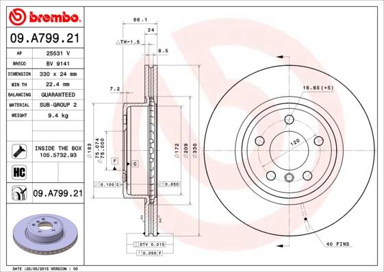 AP 25531 V - Disque de frein cwaw.fr