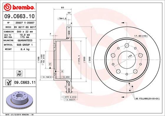 AP 25607 V - Disque de frein cwaw.fr