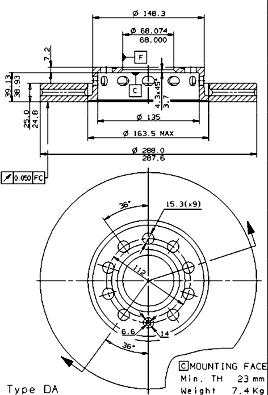 AP 25046 V - Disque de frein cwaw.fr