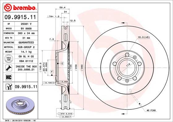 AP 25081 V - Disque de frein cwaw.fr