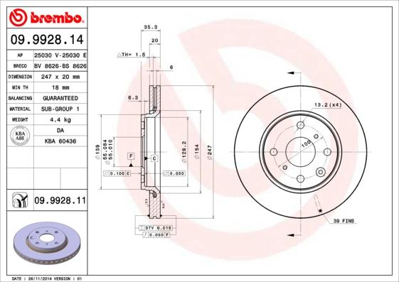 AP 25030 E - Disque de frein cwaw.fr